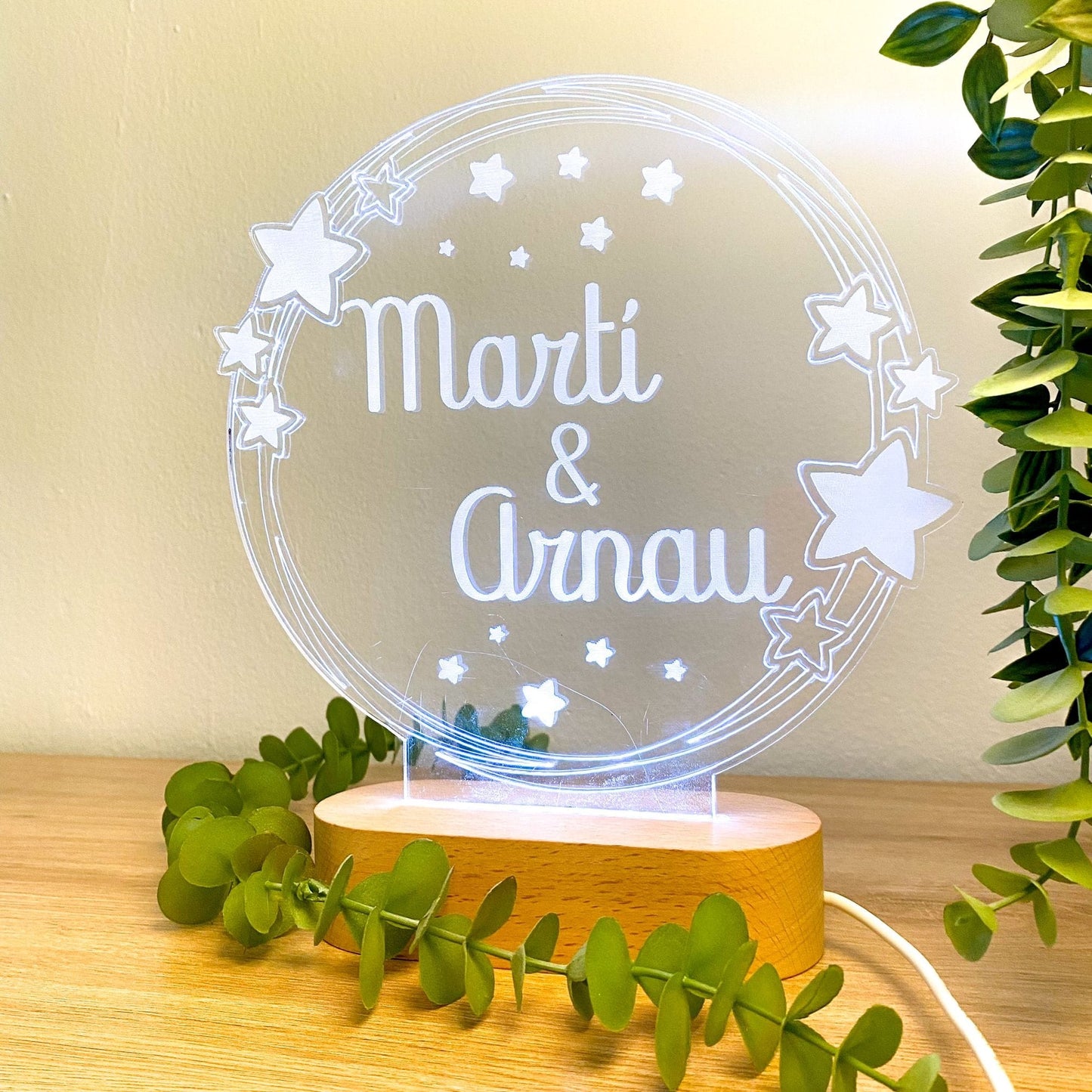 LÁMPARA METACRILATO ESTRELLITAS