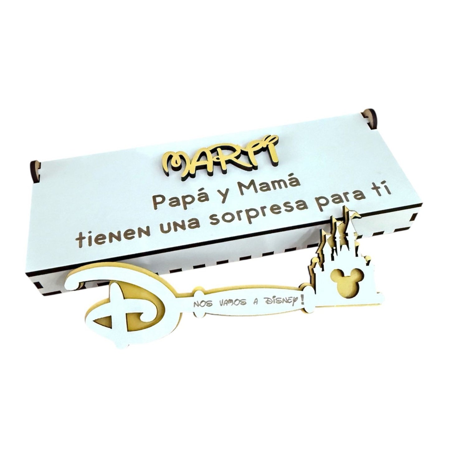 LLAVE MÁGICA DISNEY PERSONALIZADA MADERA - AZUL