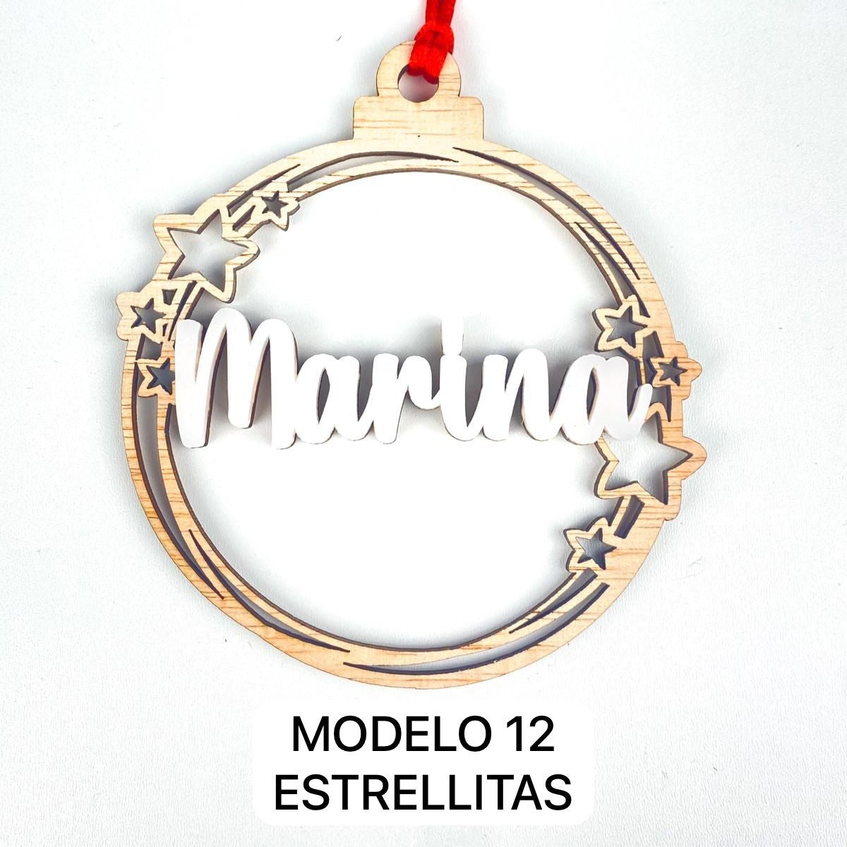 BOLA ESTRELLITAS MADERA CLARITA NOMBRE COLORES