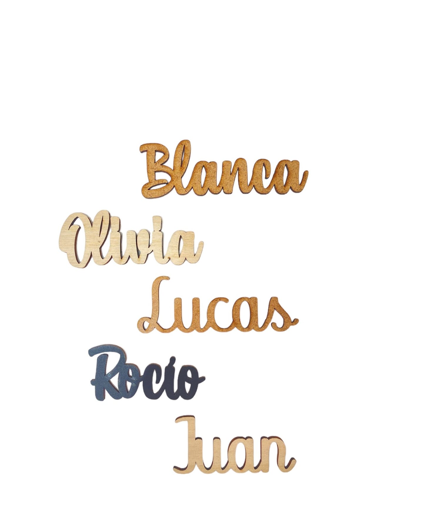 NOMBRES DECORATIVOS DE MADERA PERSONALIZADOS