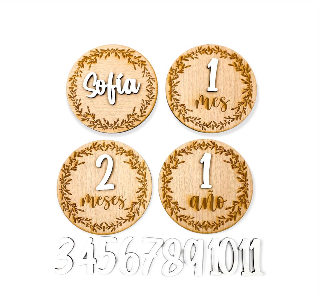 CUMPLEMES MADERA FLORAL