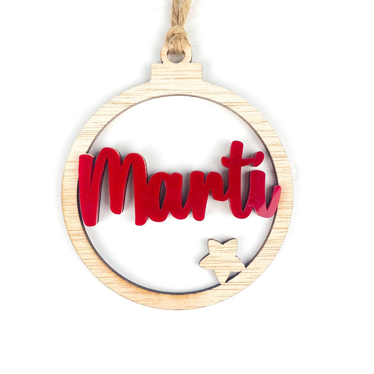 BOLA ESTRELLA MINI MADERA CLARITA NOMBRE COLORES