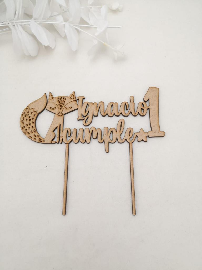Cake Topper ZORRO de madera personalizado