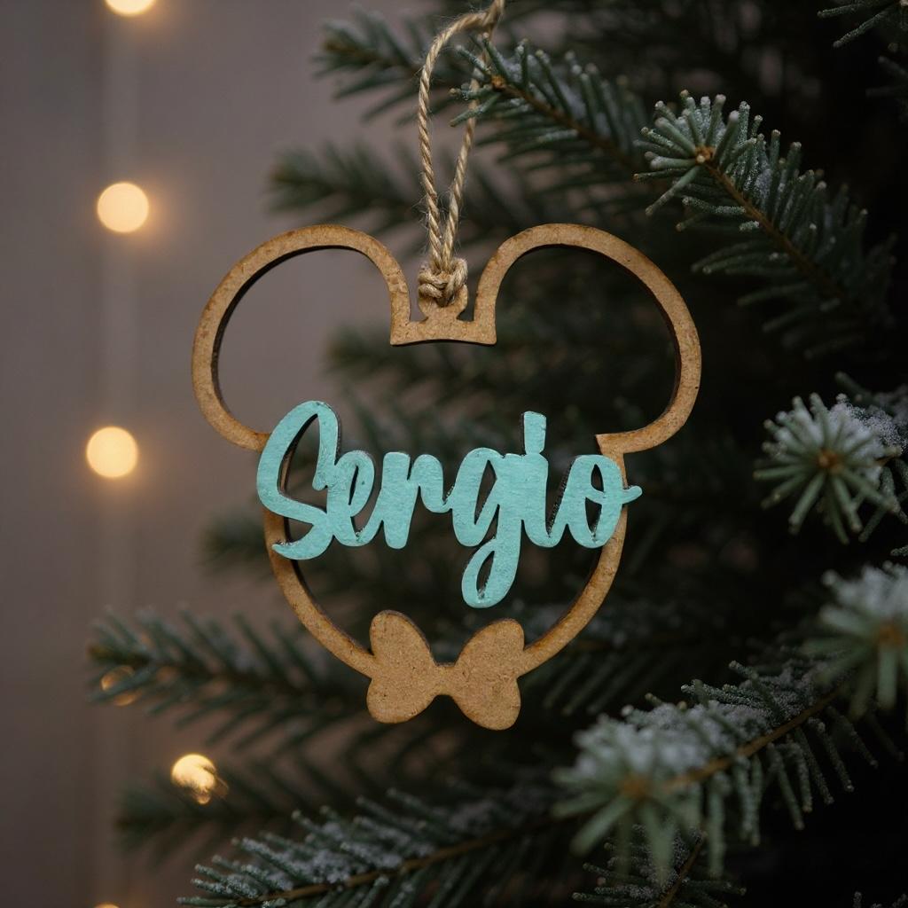 BOLA MICKEY MADERA NOMBRE COLORES