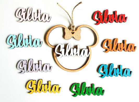 BOLA MINNIE MADERA NOMBRE COLORES