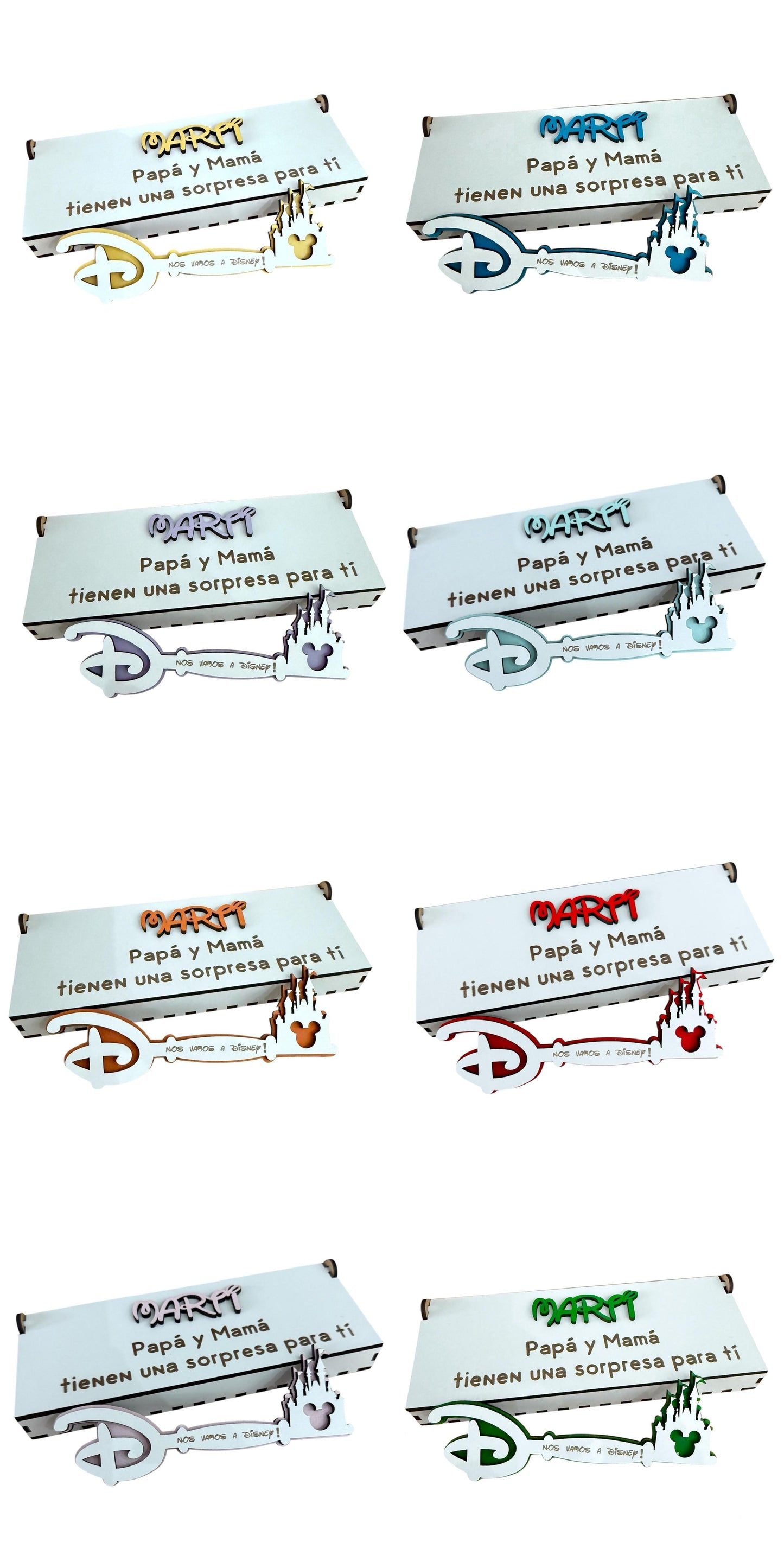 LLAVE MÁGICA DISNEY PERSONALIZADA MADERA -LILA